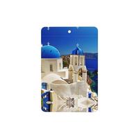 Poezjzw Santorini Lot de 6 parfums rectangulaires à suspendre pour chaussures de placard Motif île grecque Vue sur la mer Parfum lavande