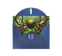 POEZJZW Spiders In The Woods Lot de 10 cartes de Noël en papier nacré avec enveloppes bleues, cartes de remerciement, mariage, Saint-Valentin