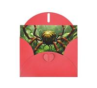 POEZJZW Spiders In The Woods Lot de 10 cartes de Noël en papier nacré avec enveloppes rouges, cartes de remerciement, mariage, Saint-Valentin