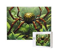 Poezjzw Spiders In The Woods Puzzle classique adulte 500 pièces Puzzle en bois moderne Décoration d'intérieur Jeu intellectuel 52 x 38 cm