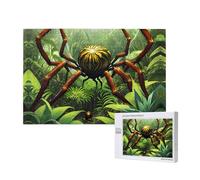 Poezjzw Spiders In The Woods Puzzle classique pour adulte 1000 pièces en bois Décoration d'intérieur moderne Jeu intellectuel 75 x 50 cm