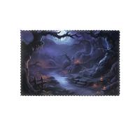 Poezjzw Spooky Valley Lot de 6 sets de table d'été pour fête, cuisine, salle à manger, 30,5 x 45,7 cm