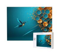 Poezjzw Sprinting Bluebird Puzzle Classique Adulte 500 Pièces Puzzle en Bois Moderne Décor Intérieur Jeu intellectuel 52 x 38 cm