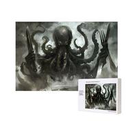 Poezjzw Squid Avec Couteau Et Fourchette Adulte Puzzle Classique 300 Pièces Puzzle En Bois Moderne Décor Maison Jeu Intellectuel 40 X 28 Cm