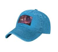 POEZJZW Strange Planet Space Pattern Around Vintage Réglable Queue de Cheval Cowboy Casquette Baseball Gym Casquettes pour Femme Homme Femme Cadeaux Noir, bleu, Taille unique