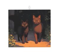 Poezjzw Tapis de séchage pour comptoir de cuisine Motif chat Out of The Shadows 45,7 x 40,6 cm