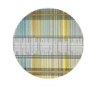 POEZJZW Tapis de souris rond à motifs mathématiques abstraits, joli tapis de souris, base en caoutchouc antidérapant avec bords cousus, petite taille 20 x 20 cm