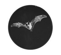 POEZJZW Tapis de souris rond motif chauve-souris dans le ciel avec base en caoutchouc antidérapant 20 x 20 cm pour la maison et le bureau