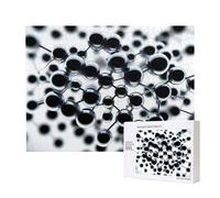 Poezjzw Techno Orb Puzzle classique adulte 500 pièces en bois moderne décoration d'intérieur jeu intellectuel 52 x 38 cm