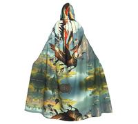 POEZJZW The Birds Are Dancing Cape à capuche pour adulte homme femme Noël capuche cape cosplay costumes