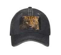 POEZJZW The Deep Eyed Leopard Pattern Baseball Cap for Men Women Adjustable Cowboy Hats Unisex Sun Hats Black, Noir , Taille unique