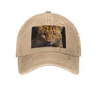 POEZJZW The Deep Eyed Leopard Pattern Baseball Cap for Men Women Adjustable Cowboy Hats Unisex Sun Hats Black, naturel, Taille unique