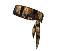 Poezjzw The Deep-Eyed Leopard Print Bandana Bandeau, Multi-Sport Bandana Unisexe Meilleur Équipement de Sport Unisexe pour Yoga, Course, Cyclisme, Gym