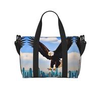 Poezjzw The Eagle With Wings Sac de voyage, sac de week-end, sac à main pour femme, sac d'hôpital pour travail et livraison de nuit, sac à bagages, noir, taille unique, Noir , Taille unique