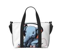 Poezjzw The Elephant In The Room Sac de voyage pour femme Sac de transport pour femme Sac d'hôpital pour travail et livraison de nuit Noir Taille unique Noir Taille unique, Noir , Taille unique