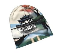 POEZJZW The Four Seasons of Pattern Bonnet pour homme et femme Chapeaux d'hiver chauds en tricot souple Tête de mort Noir