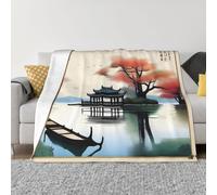 POEZJZW The Four Seasons of Pattern Couverture en flanelle légère et confortable, ultra douce et chaude en micro polaire pour lit, canapé, salon 101,6 x 76,2 cm