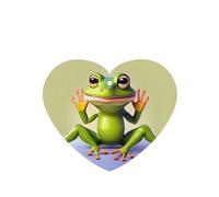 Poezjzw The Funny Frog Doing Yoga Pattern Lot de 4 désodorisants de voiture en forme de cœur à suspendre pour chambre à coucher, salle de bain