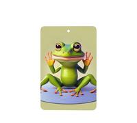 Poezjzw The Funny Frog Doing Yoga Pattern Lot de 4 désodorisants rectangulaires à suspendre pour chambre à coucher, salle de bain