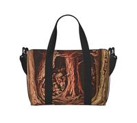 Poezjzw The Man In The Treehouse Sac de voyage fourre-tout résistant à l'eau Sac de voyage pliable, noir, One Size