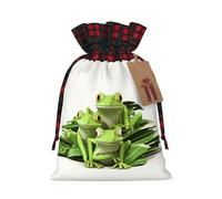 POEZJZW Trois petites grenouilles avec cordon de serrage pour Noël, fêtes d'anniversaire et anniversaires de mariage, stockage de bonbons, cadeaux et petits articles quotidiens