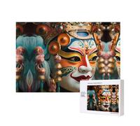 Poezjzw Types de puzzles de maquillage du visage pour adulte 300 pièces Puzzle en bois pour la famille et les amis Décoration murale Art mural 15,7 x 27,9 cm
