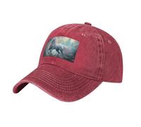 POEZJZW Unicorns On The Run Pattern Casquette de baseball pour hommes et femmes Chapeaux de cowboy réglables Chapeaux de soleil unisexes Noir