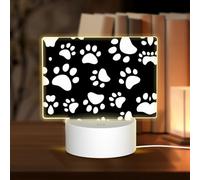 POEZJZW Veilleuse LED en acrylique avec motif empreintes de pattes d'ours, 3 modes pour chambre, café, bar, fête d'anniversaire