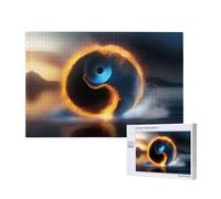 Poezjzw Water And Fire Puzzle classique Tai Chi 1000 pièces Puzzle en bois Décoration d'intérieur moderne Jeu intellectuel 75 x 50 cm