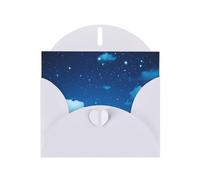 POEZJZW White Cloud Lot de 10 cartes de Noël en papier nacré avec enveloppes blanches, cartes de remerciement, mariage, Saint-Valentin