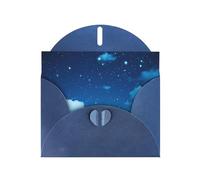 POEZJZW White Cloud Lot de 10 cartes de Noël en papier nacré avec enveloppes bleues, cartes de remerciement, mariage, Saint-Valentin