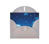 POEZJZW White Cloud Lot de 10 cartes de Noël en papier nacré avec enveloppes grises, cartes de remerciement, mariage, Saint-Valentin