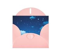 POEZJZW White Cloud Lot de 10 cartes de Noël en papier nacré avec enveloppes roses, cartes de remerciement, mariage, Saint-Valentin