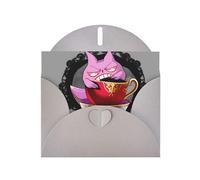 POEZJZW Wicked Fantasy Lot de 10 cartes de Noël en papier nacré avec enveloppes grises pour remerciement, mariage, Saint-Valentin