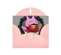 POEZJZW Wicked Fantasy Lot de 10 cartes de Noël en papier nacré avec enveloppes roses, cartes de remerciement, mariage, Saint-Valentin