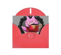 POEZJZW Wicked Fantasy Lot de 10 cartes de Noël en papier nacré avec enveloppes rouges, cartes de remerciement, mariage, Saint-Valentin