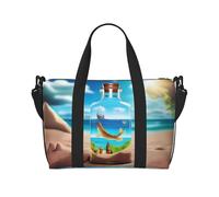 Poezjzw World In A Bottle Sac de Voyage Sac de Week-end Sac de Transport pour Femme Sac d'hôpital pour Travail et Livraison de Nuit Sac Bagage Noir Taille Unique Noir Taille Unique, Noir , Taille