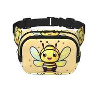 Poezjzw Yellow Bee Sac banane de voyage adapté pour la course à pied, le cyclisme et les aventures en plein air, pour ranger des téléphones portables et des cartes de crédit, noir, One Size