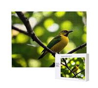 Poezjzw Yellow Bluebird Puzzle Classique Adulte 500 Pièces Puzzle en Bois Moderne Décor Intérieur Jeu intellectuel 52 x 38 cm