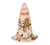 POEZJZW You Are Awesome Cape à capuche pour homme et femme Motif paresseux Cape avec capuche pour adulte Renaissance Halloween Costume de sorcière Cape de magicien L