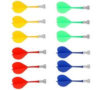 POFET 12pcs fléchettes magnétiques fléchettes de Rechange de sécurité Accessoires de Jeu d'intérieur Cible 4 mélange de Couleurs