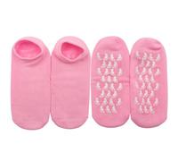 POFET 2 paires de chaussettes hydratantes roses, chaussettes en gel hydratantes chaussettes hydratantes douces pour hommes et femmes pour pieds secs chaussettes en silicone de lavage hydratant