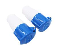 POFET 2Pcs Power Plus 16AMP Prise 220-250 Volt 3 Broches (IP44) Douilles de Couplage - Bleu