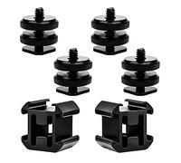 POFET 6PCS Hot Shoe Adapter 1/4 inch Hot Shoe Vis pour Flash Mounts Microphones Monitors