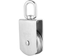 POFET Bloc à poulie unique, rouleau de poulie en acier inoxydable 304, roulements de grue de levage pivotants à crochet, suspension de la roue de remorquage 750 kg