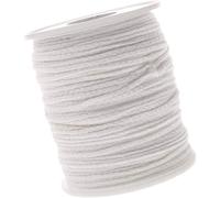 POFET Bobine Organique de Mèche de Coton Tressée Carrée Mèche de Bougie en Coton Naturel pour Fabrication de Bougies Fournitures de Bricolage pour la Fabrication de Bougies 61m