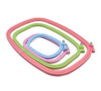 POFET Cadre de Broderie carré de Cerceau de Point de 4 Tailles pour la Couture Pratique d'artisanat