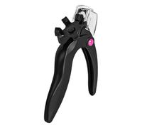 POFET Coupe-ongles artificiel, professionnel, réglable, avec plateau tournant pour différentes formes d'ongles, noir