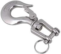 POFET Crochet à œillet pivotant en acier inoxydable avec loquet - Crochet de chargement - Crochet de sécurité - Accessoire de gréement - Charge de travail : 650 kg