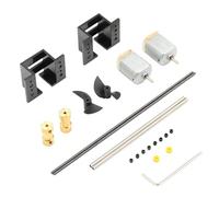 POFET Ensemble d'entraînement de Bateau RC Double 130, siège Moteur, hélices d'arbre de 12CM, modèle de Bateau RC, Kit de Bricolage